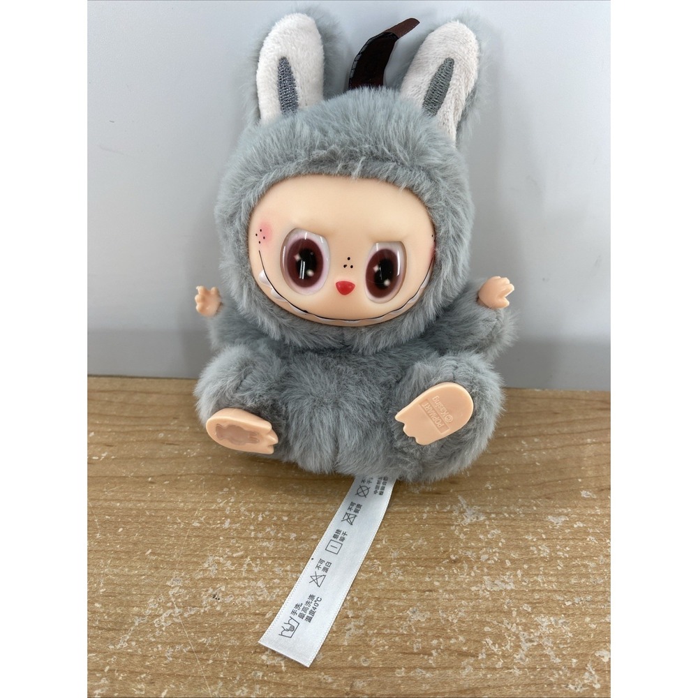Labubu The Monsters Have a Seat Gray Vinyl Plush Pop Mart